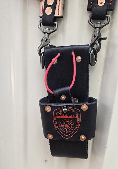 Premium Leather Lined Radio Strap and Radio Bucket