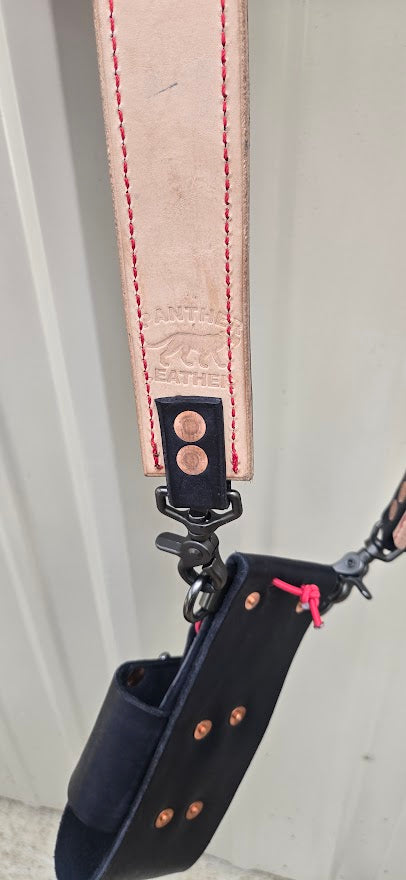 Premium Leather Lined Radio Strap and Radio Bucket